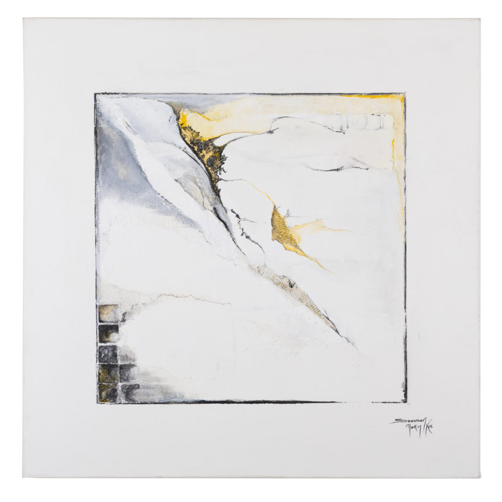 Tétragrammes Blancs - 100x100cm