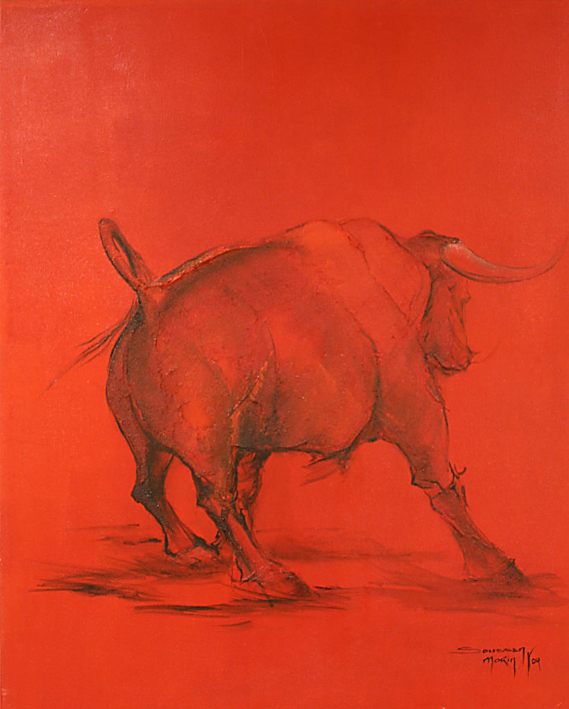 Toile - Toro rouge - 80x100